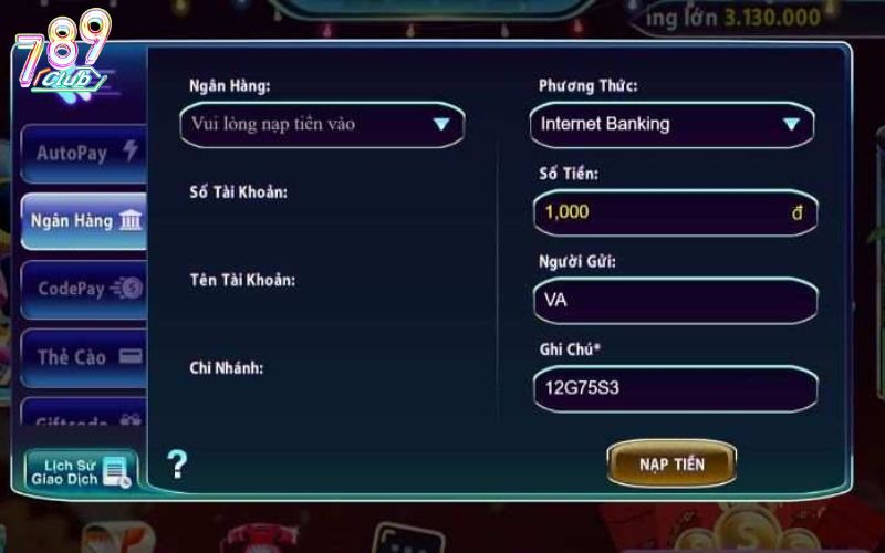 Tầm quan trọng của nạp và rút tiền 789Club 