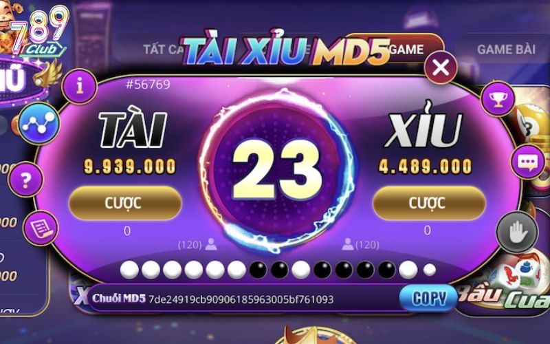 Khám phá tựa game Xóc đĩa MD5